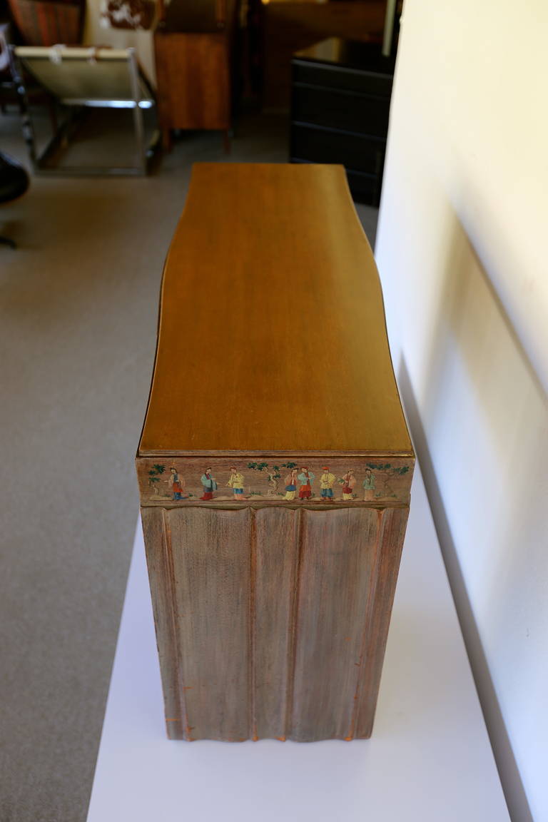 Polychrome Painted Knee Hole Desk by James Mont 1