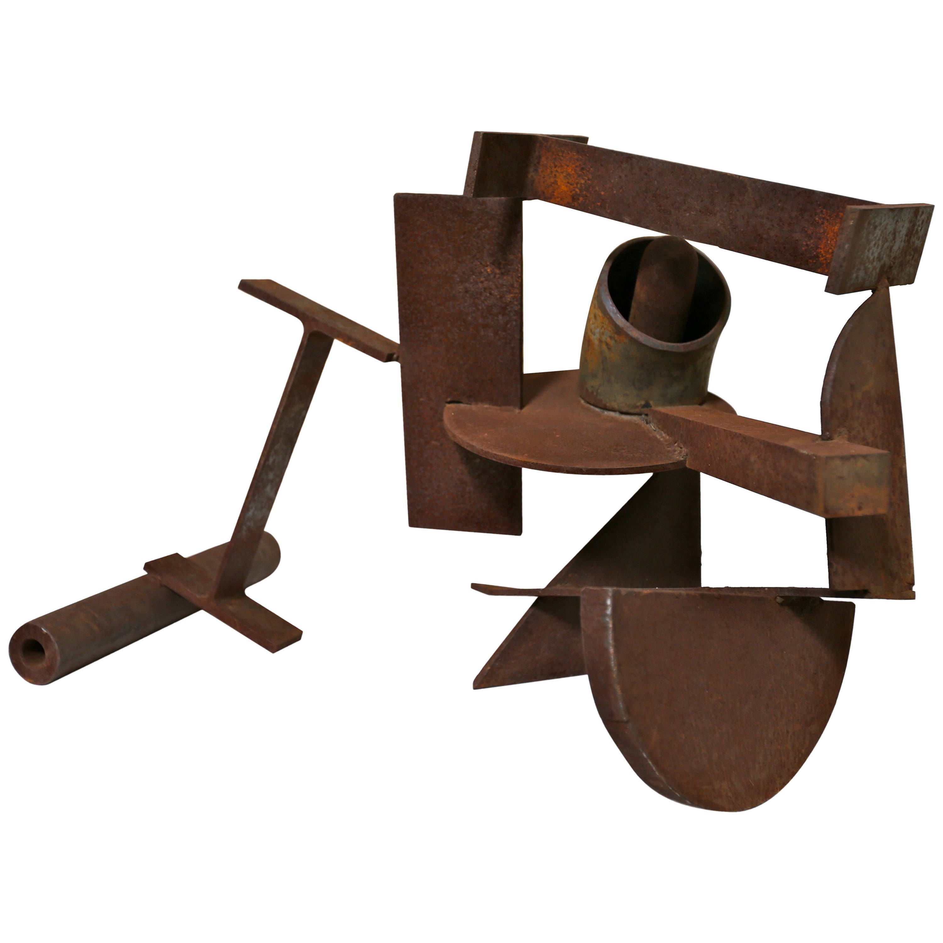 Abstract Steel Patinated Sculpture by Kim Nelson