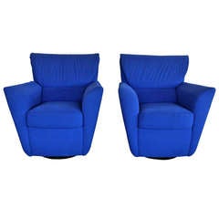 Pair Of Swivel Lounge Chairs By Weiman / Preview