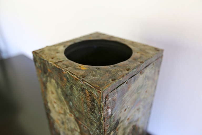 Late 20th Century Brutal Planter By Paul Evans