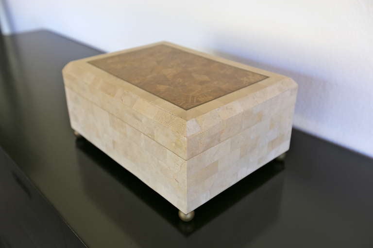 Neoclassical Revival Tessellated Stone Box by Maitland Smith