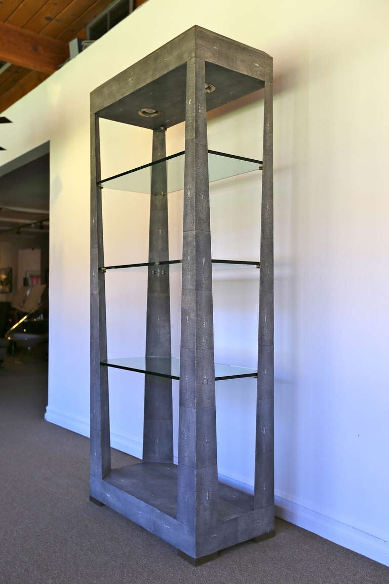 Architectural Shagreen Etagere