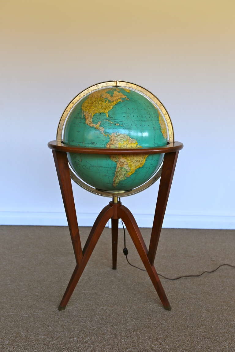 Mid-Century Modern Illuminated globe by Edward Wormley