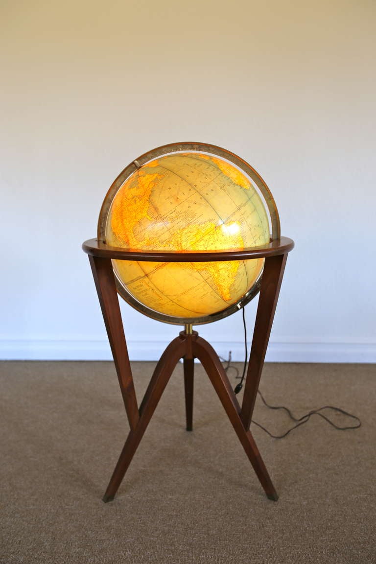 Illuminated globe by Edward Wormley 1