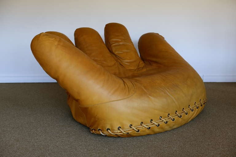 Leather Pair Jonathan de Pas Joe leather lounge chairs