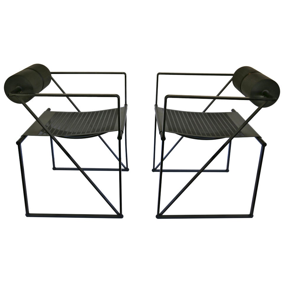 Pair of Seconda 602 Armchairs by Architect Mario Botta 