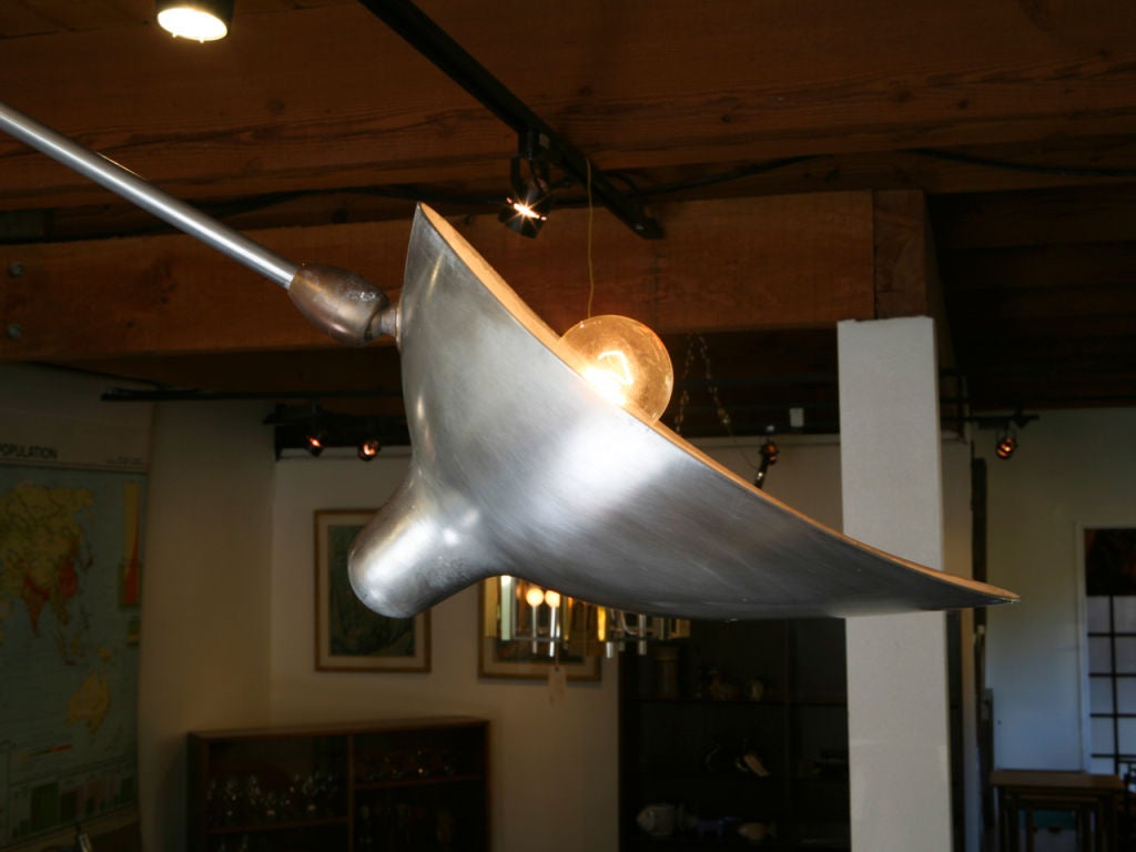 SERGE MOUILLE three rotating arm ceiling lamp