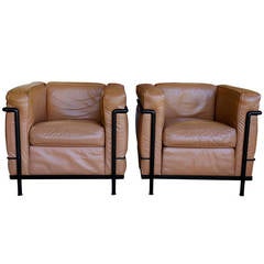 Pair of LC2 Le Corbusier Chairs for Cassina