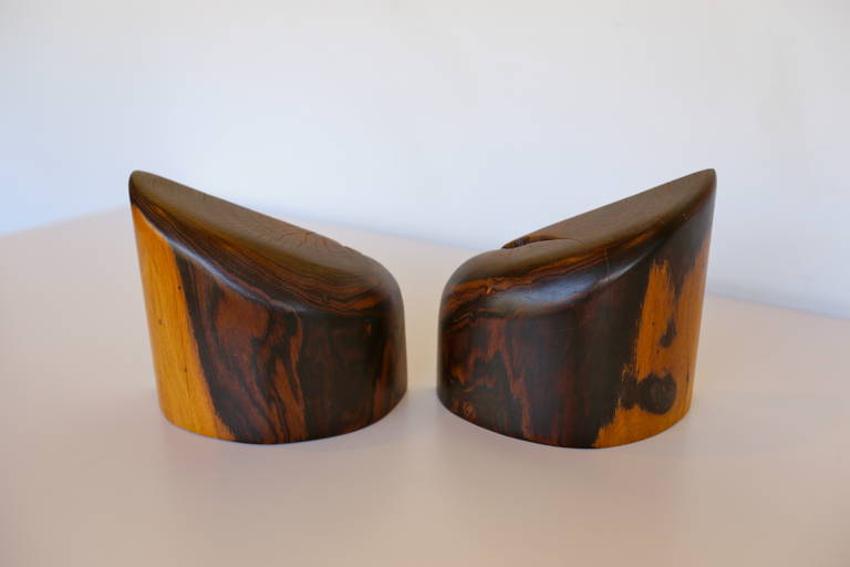 Cocobolo Pair of Large Don Shoemaker Bookends