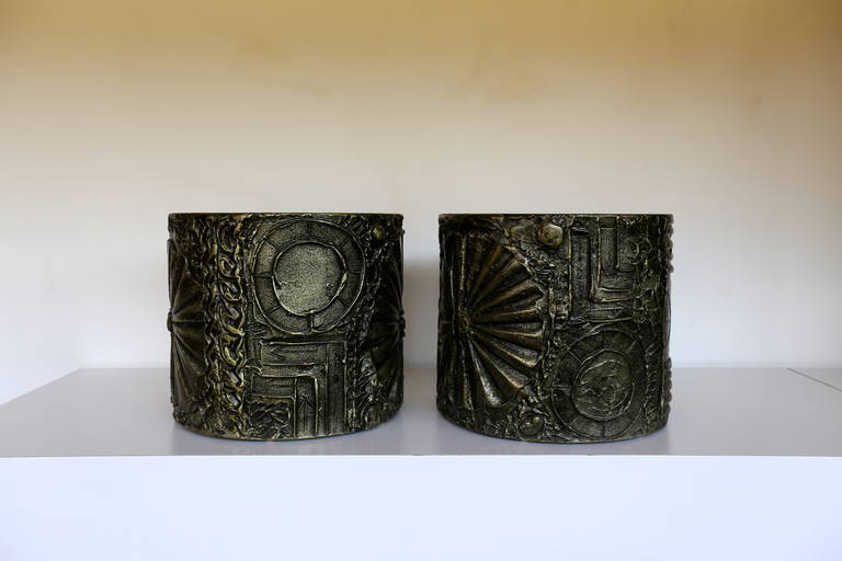 Pair of Sculptural Brutalist Side Tables by Adrian Pearsall In Good Condition In Costa Mesa, CA