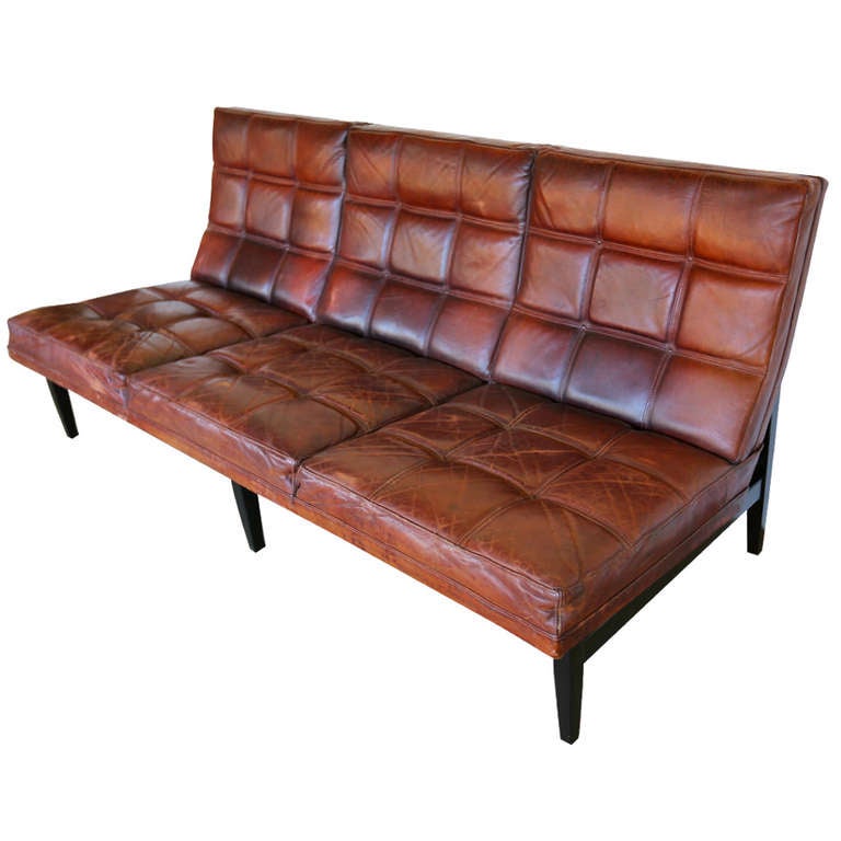 Leather Sofa by Camacho Roldan and Artecto Colombia at 1stDibs sofa