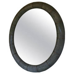 Custom Round Shagreen Mirror
