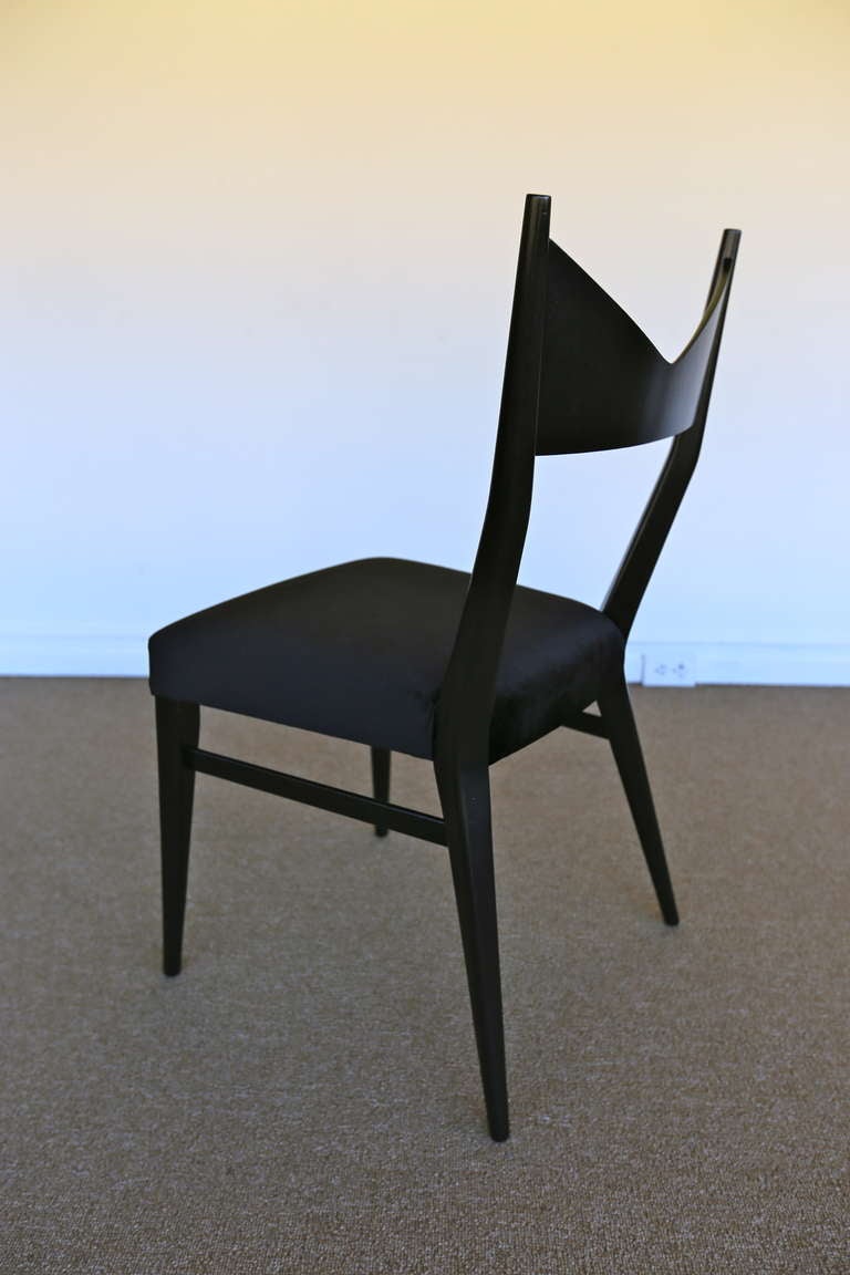 American Six ebonized mahogany dining chairs by Paul McCobb for Calvin