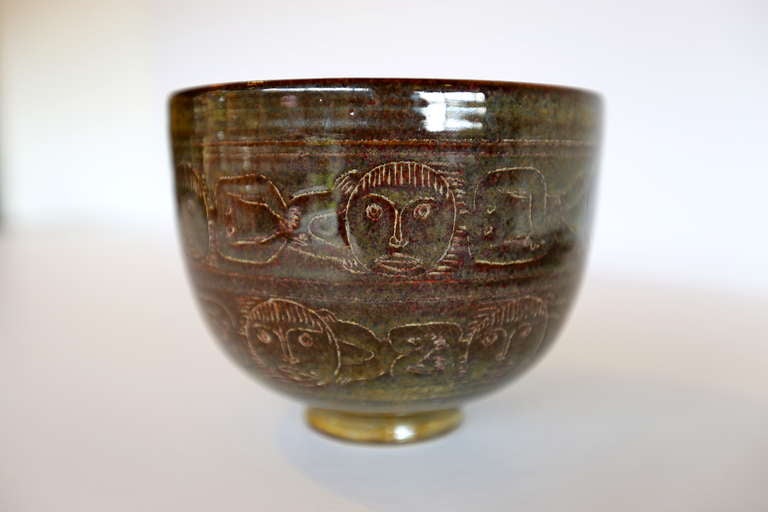 Edwin & Mary Scheier ceramic bowl.
