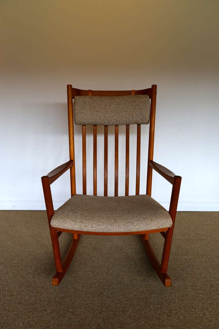 Danish Teak Rocking Chair Designed by Hans Wegner