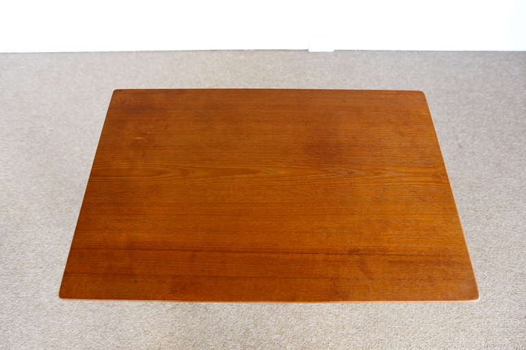 Mid-Century Modern Danish Campaign Style Folding Side Table