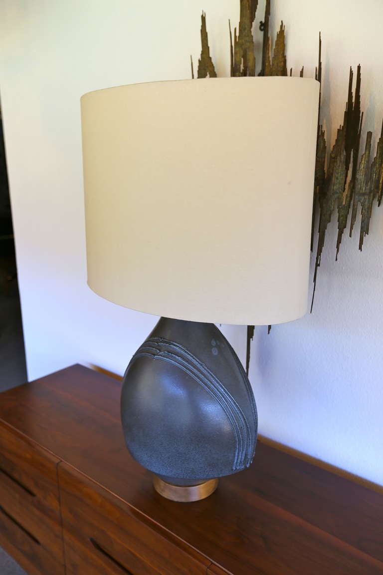 Large Ceramic Lamp by David Cressey In Excellent Condition In Costa Mesa, CA