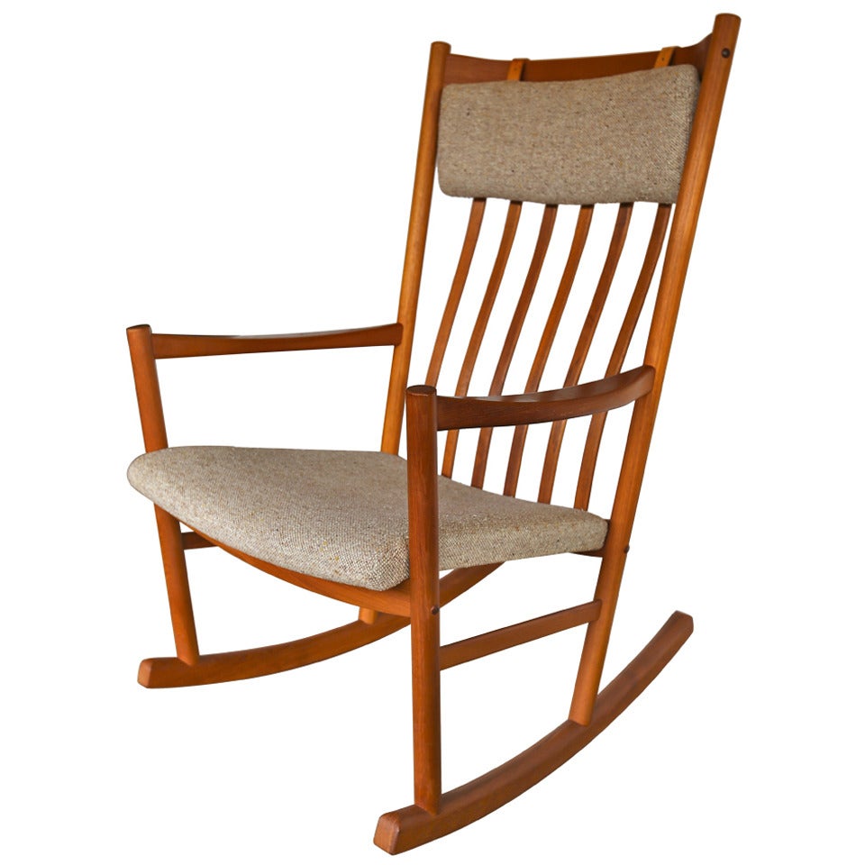 Teak Rocking Chair Designed by Hans Wegner