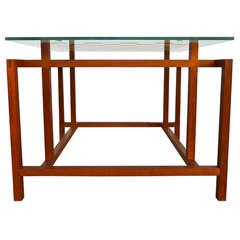 Vintage Architectural Teak Side / Game Table by Henning Norgaard for Komfort