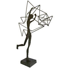 " Man In A Abstract Form " Sculpture by Daniel Gluck