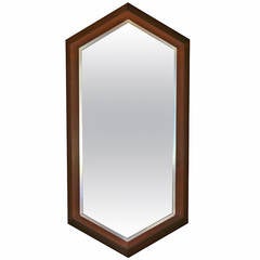 Walnut Framed Mirror by Arthur Umanoff for Howard Miller