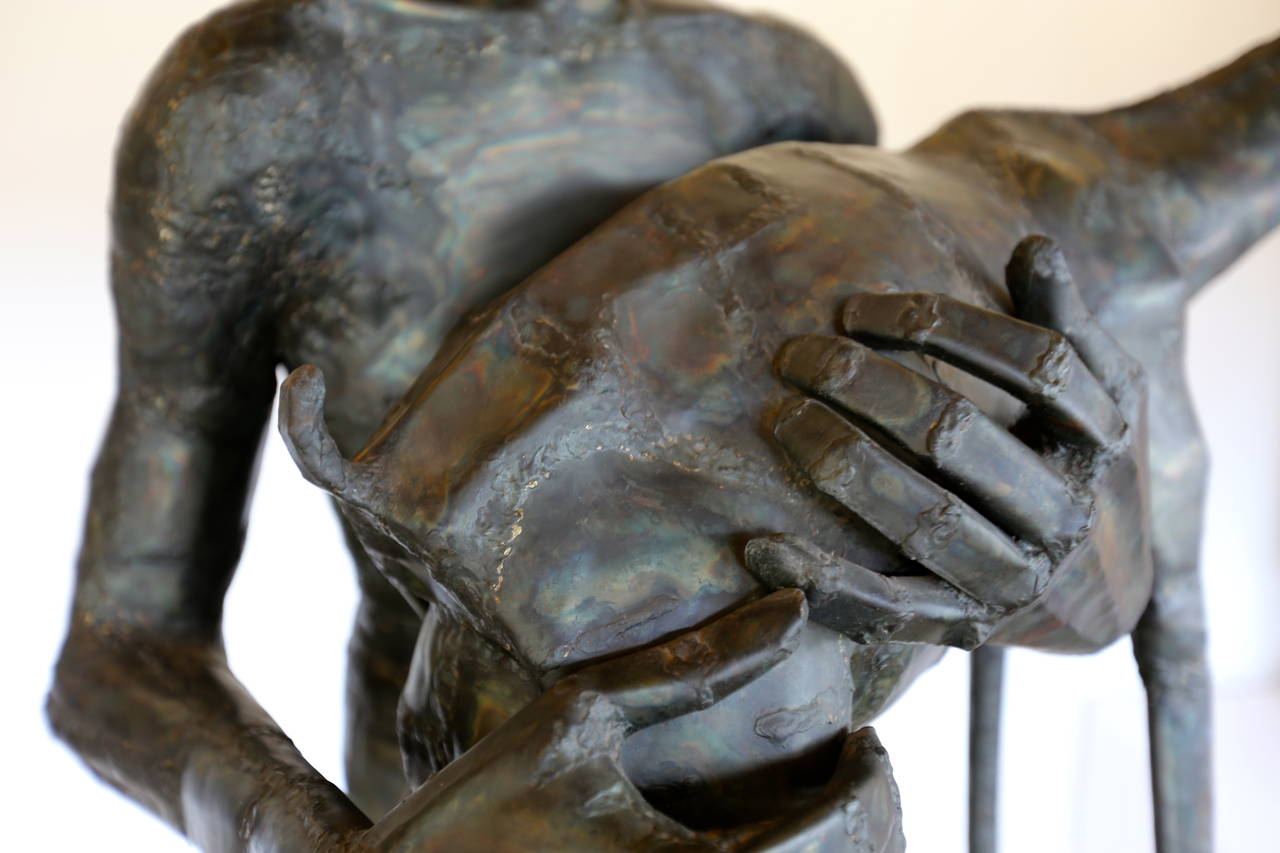 Mid-20th Century Brutal Welded Steel Sculpture, Signed Logan