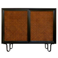 Cane Front Cabinet by Edward Wormley for Dunbar