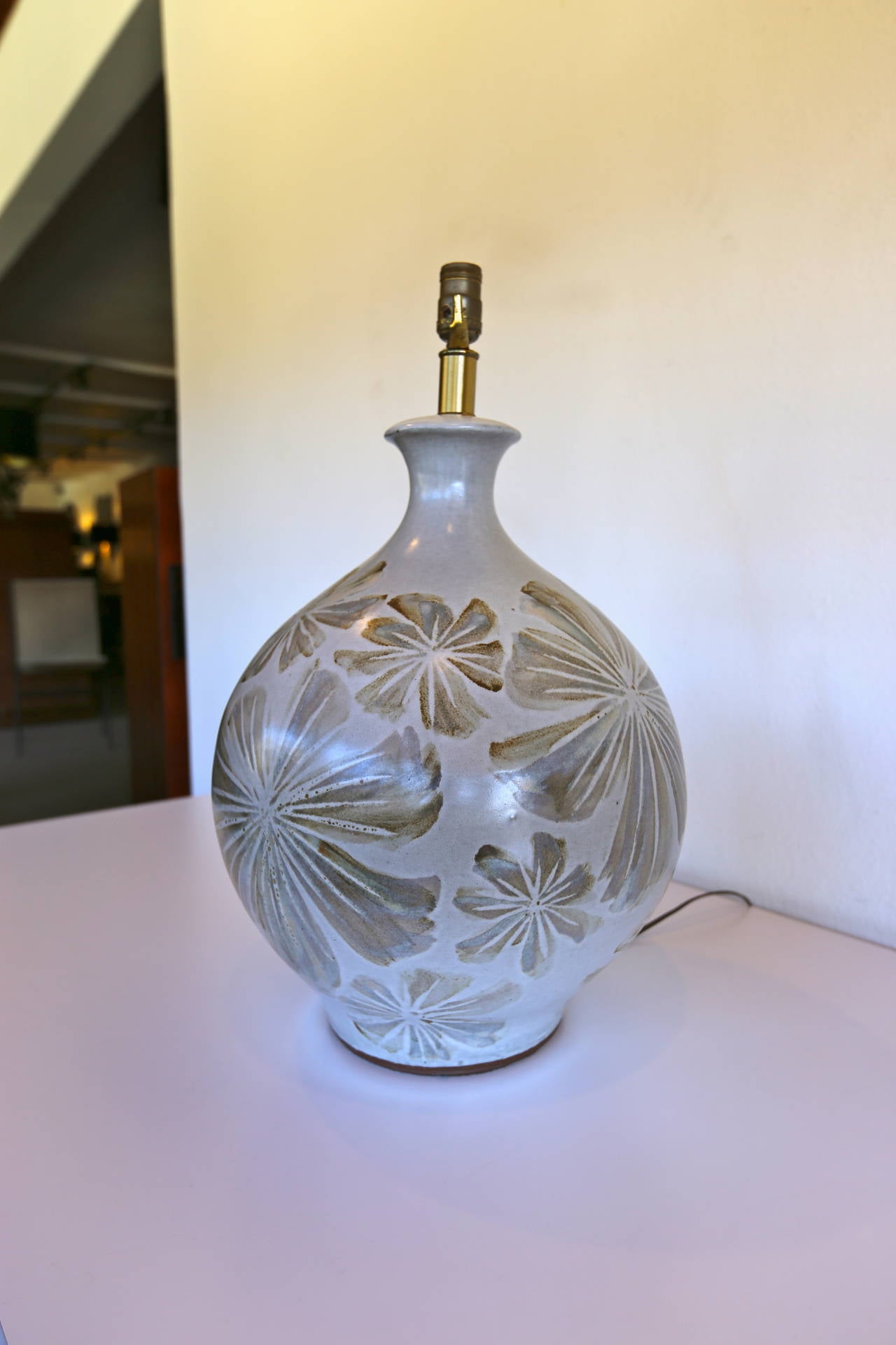 Large Ceramic Lamp by Robert Maxwell.