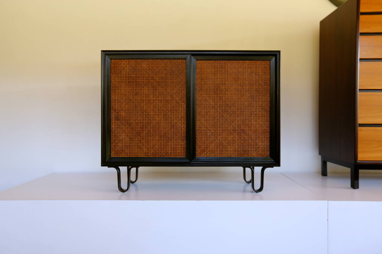 Cane Front Cabinet by Edward Wormley for Dunbar