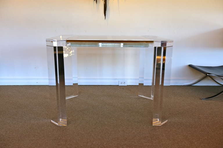 Lucite Backgammon Game Table by Charles Hollis Jones 3