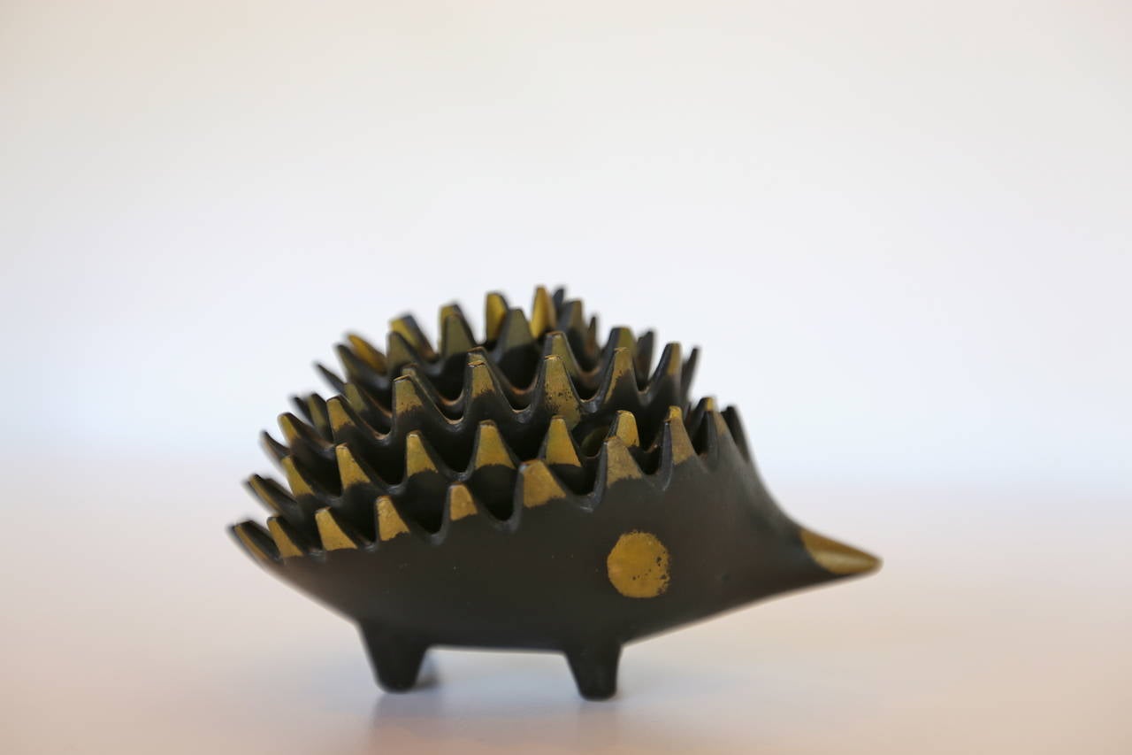 Hedgehog by Walter Bosse for Hertha Baller. Complete set of six pieces.