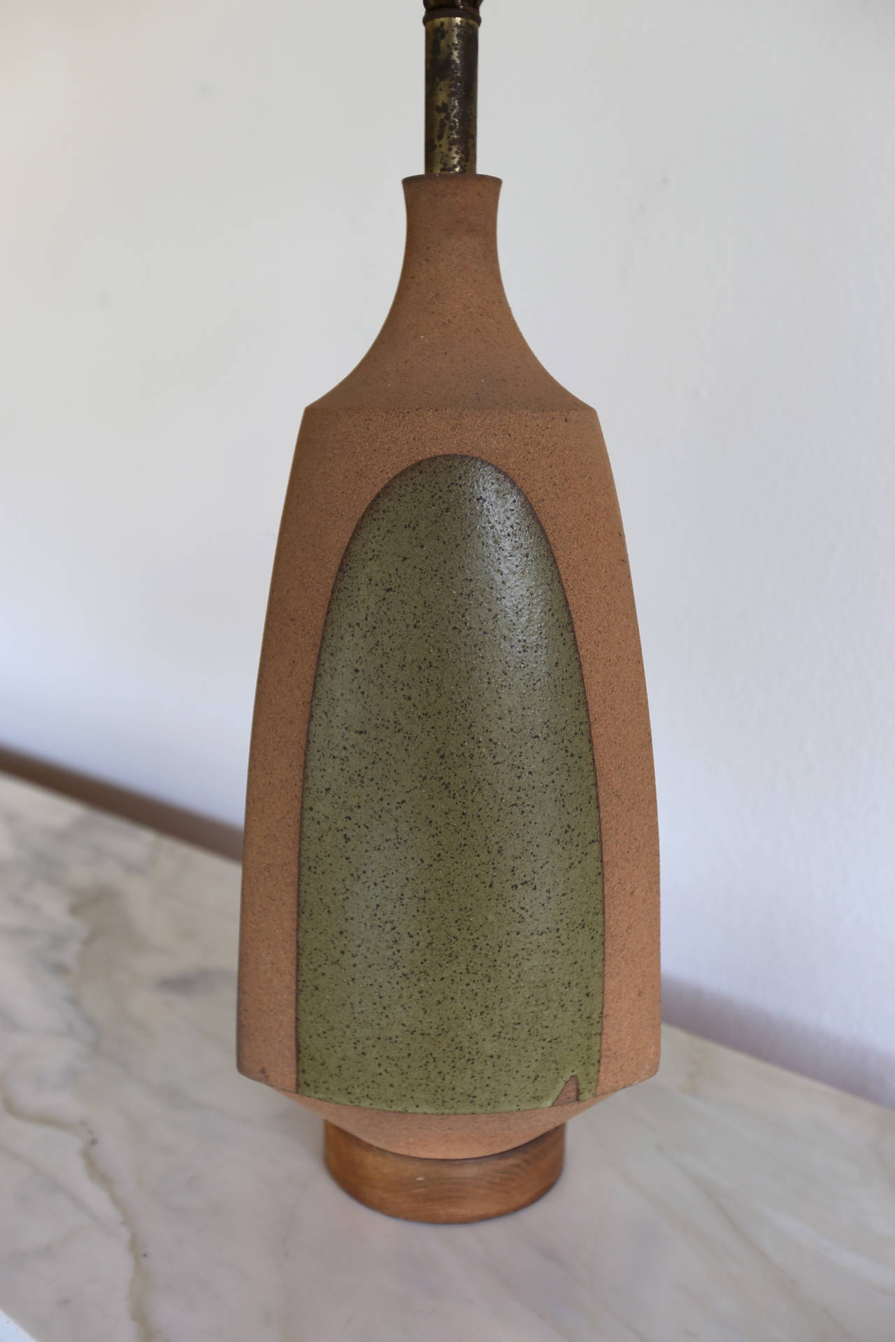 Ceramic lamp by David Cressey.