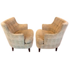 Pair Of Lounge Chairs By Edward Wormley For Dunbar