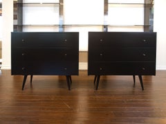 Pair of Ebonized 3 Drawer Chest by Paul McCobb for Planner Group