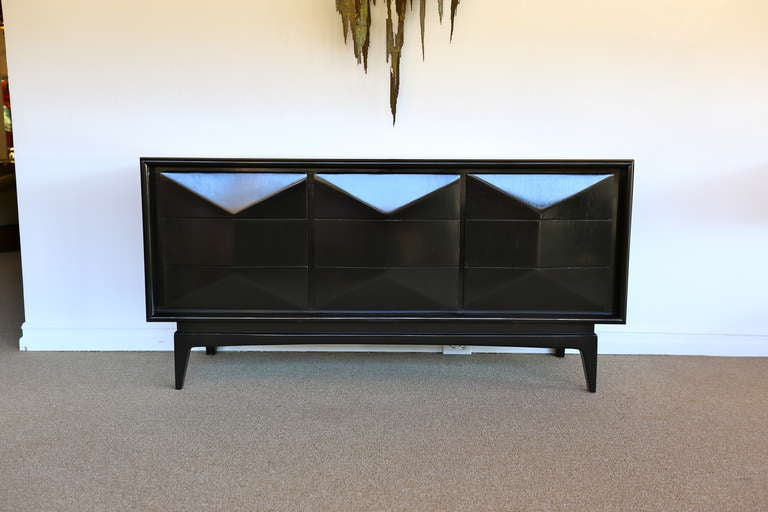 Ebonized Diamond Front Dresser