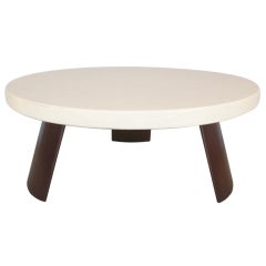Round Cork Top Table By Paul Frankl For Johnson Furniture