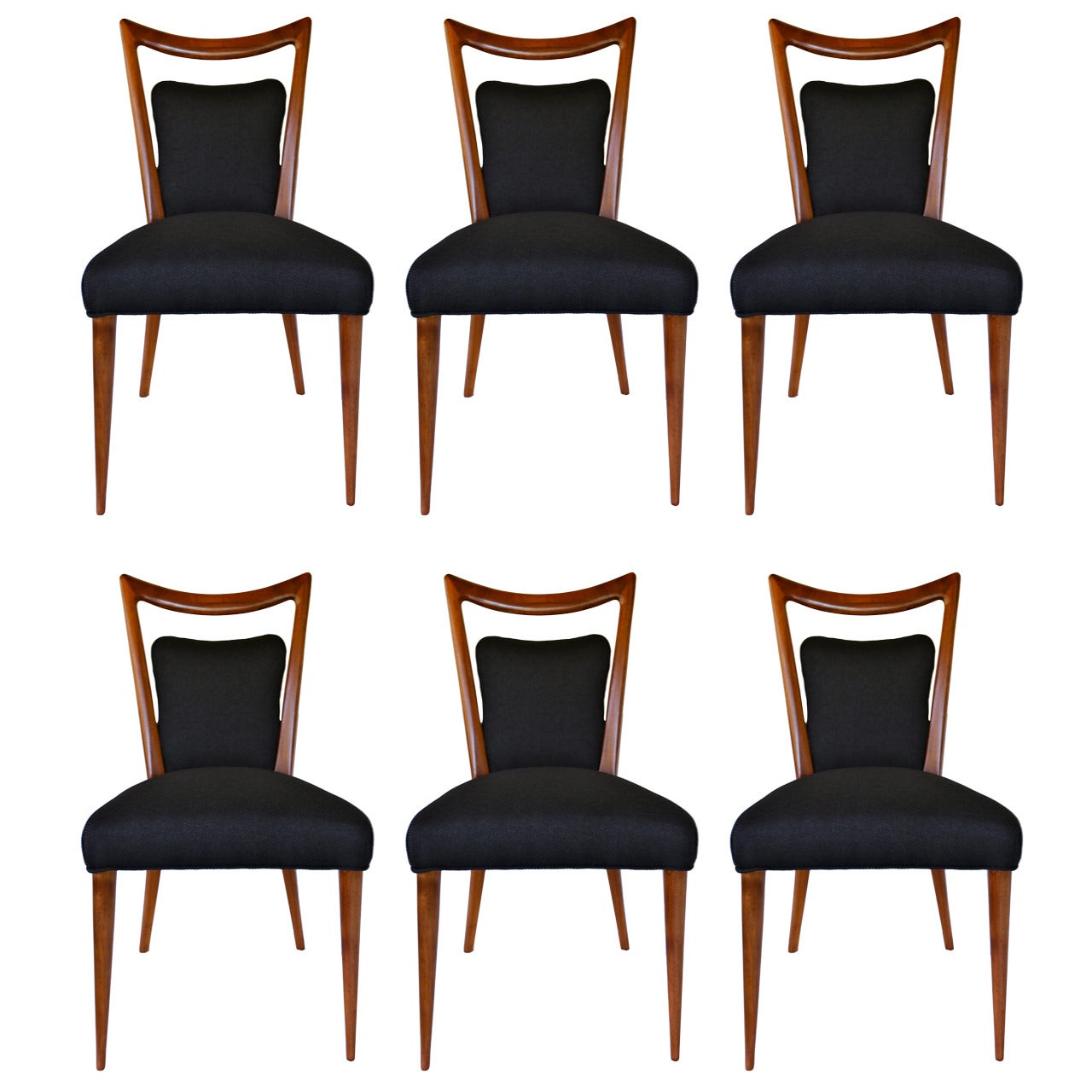 Rare Set of Six Dining Chairs by Melchiorre Bega