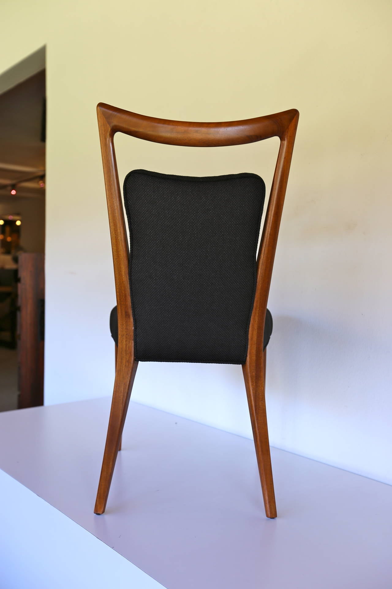 Rare Set of Six Dining Chairs by Melchiorre Bega 1