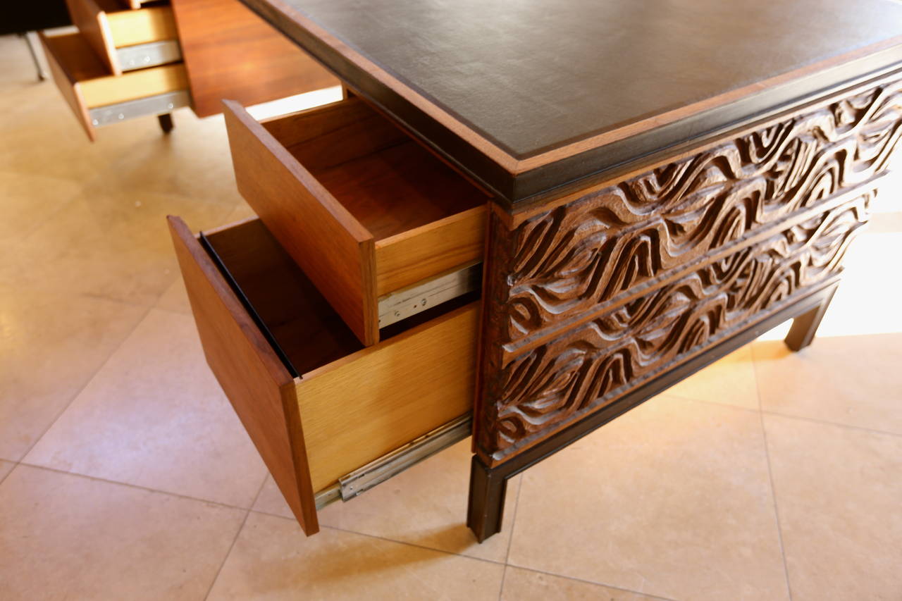 American Sculptural Desk by Sherrill Broudy for Panelcarve