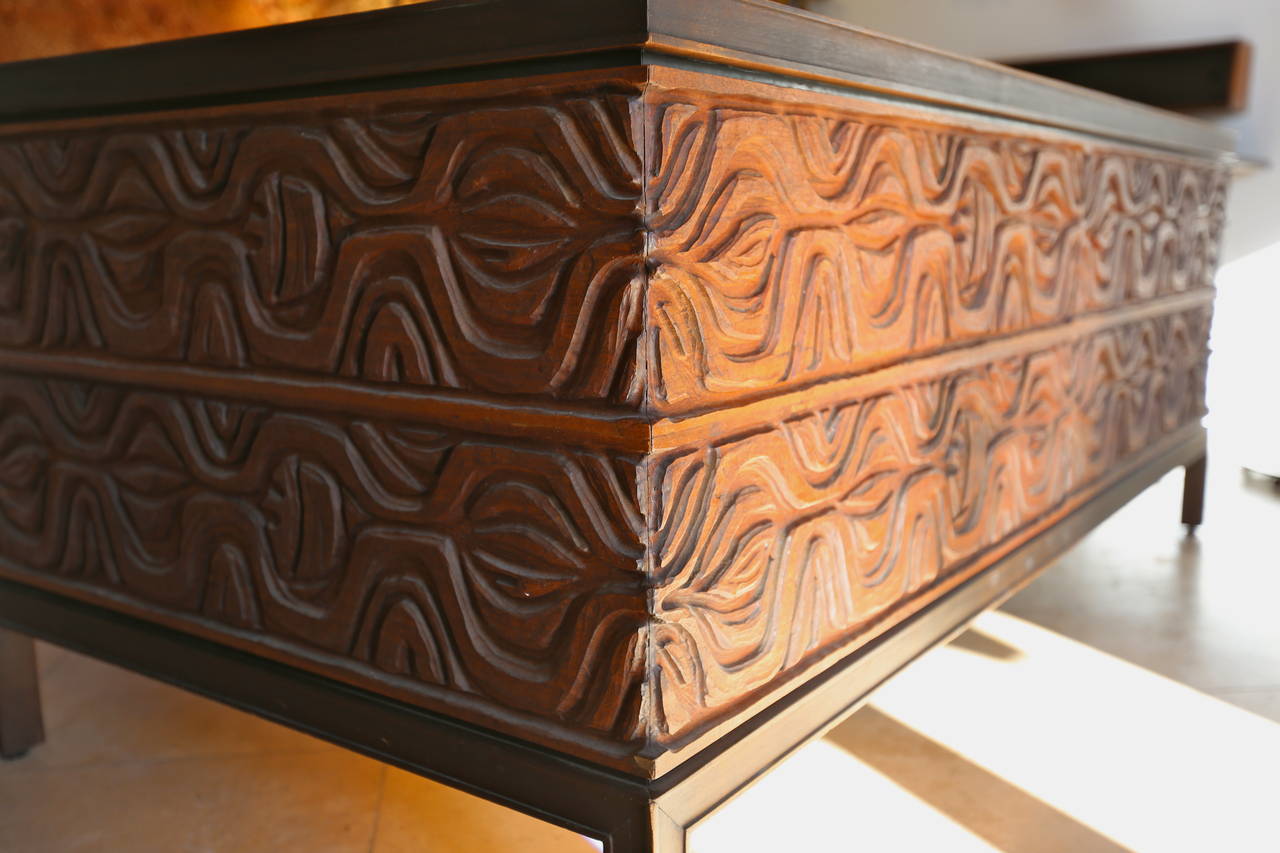 20th Century Sculptural Desk by Sherrill Broudy for Panelcarve