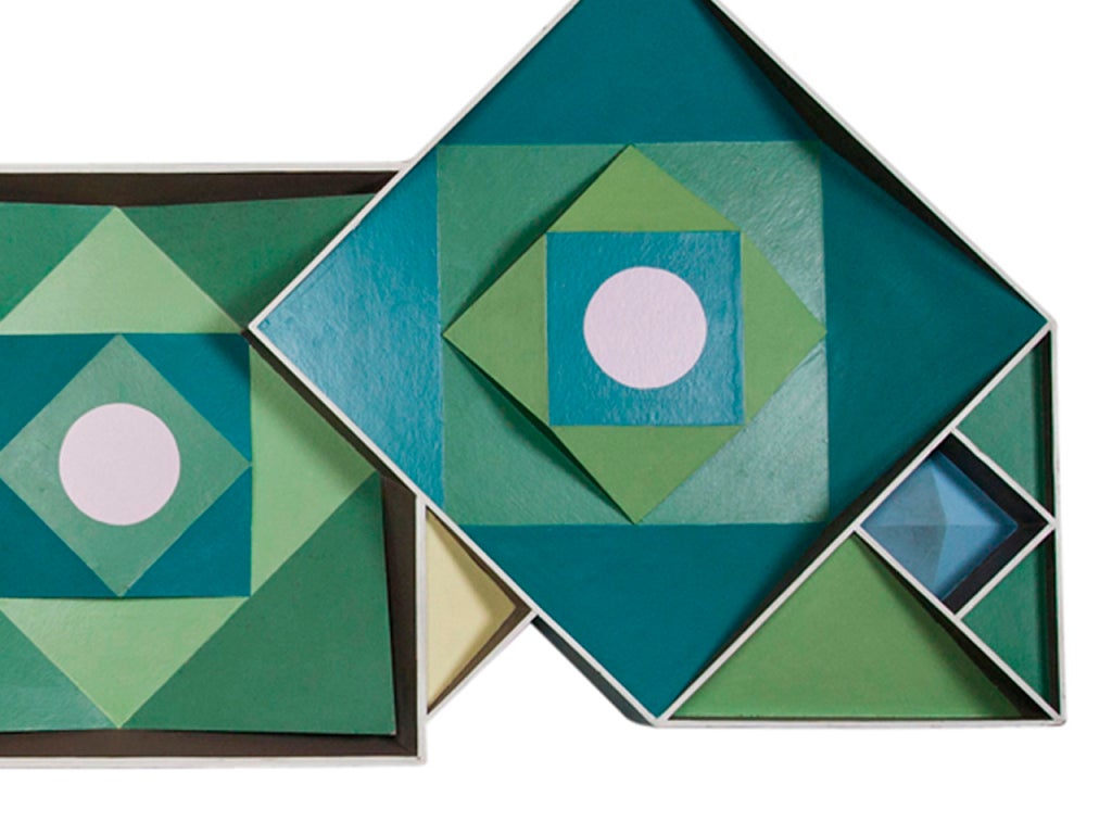 Large Scale Geometric Wall Sculpture by William Sherman