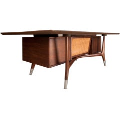 Dynamic American walnut executive desk