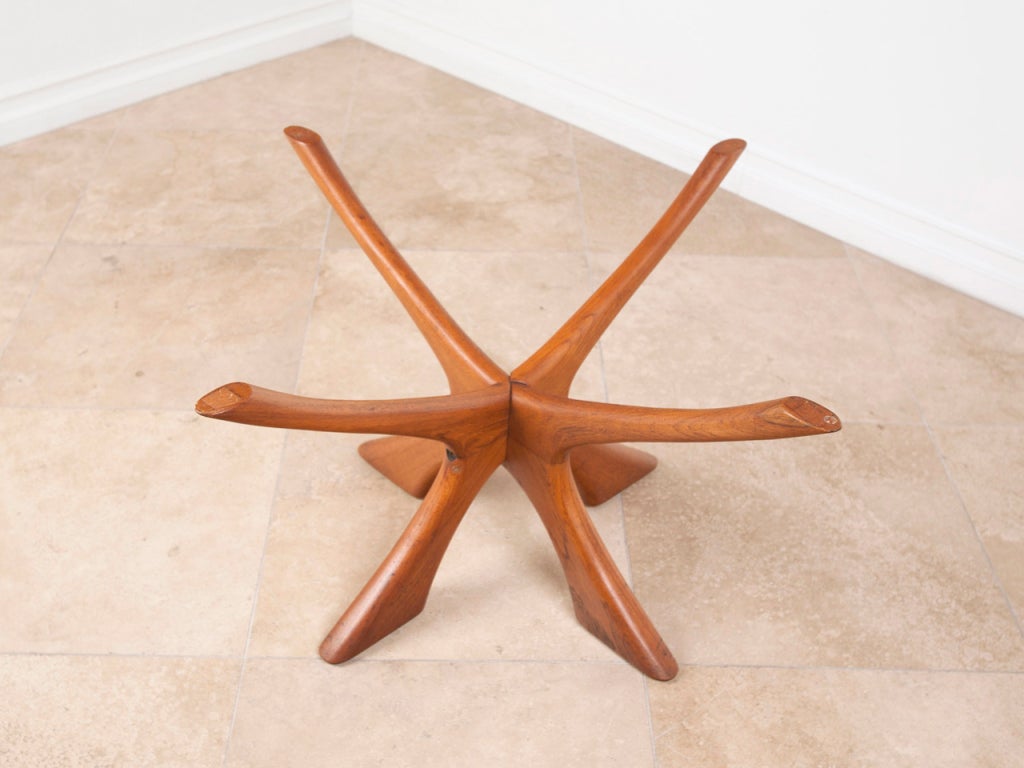 Mid-20th Century Danish sculptural teak coffee table by Illum Wikkelso