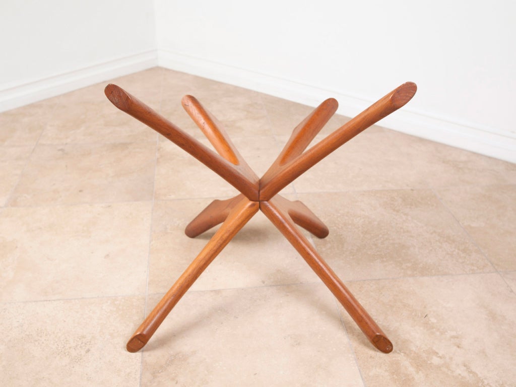 Danish sculptural teak coffee table by Illum Wikkelso 1