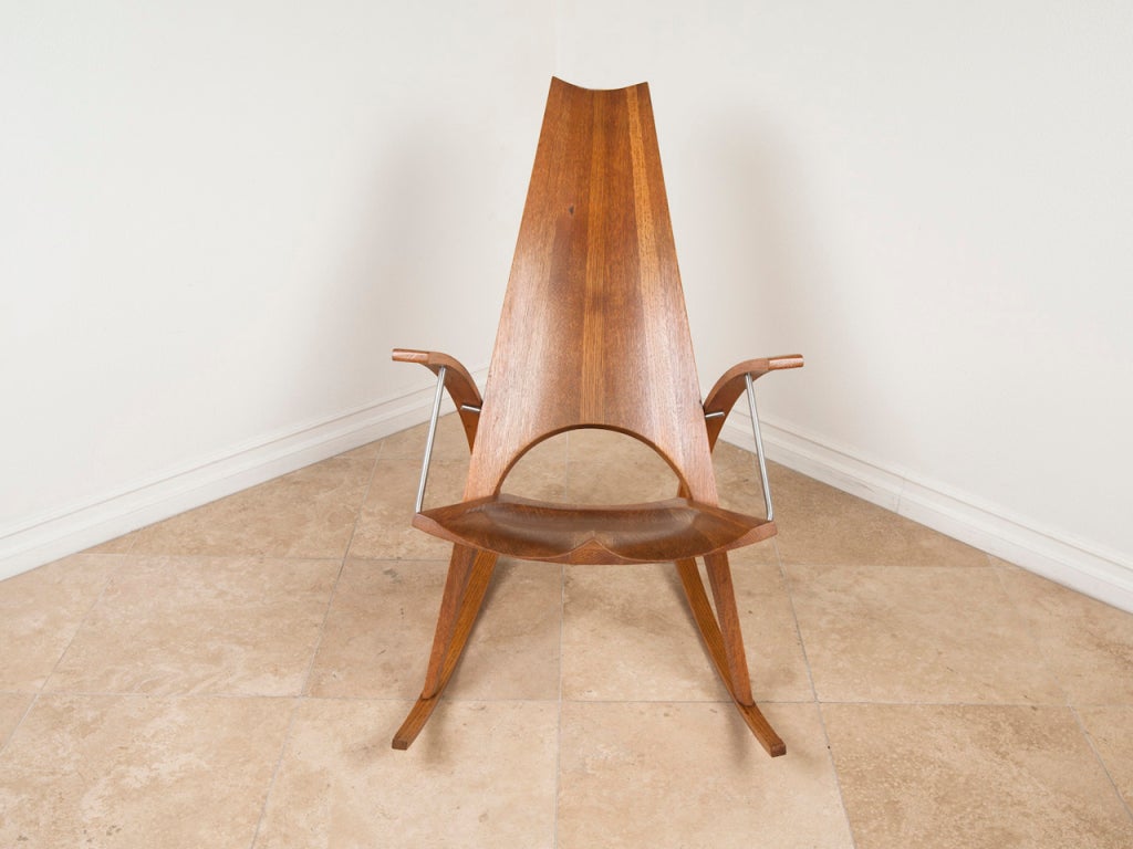 Studio crafted rocking chair by architect Leon Meyer at 1stDibs leon