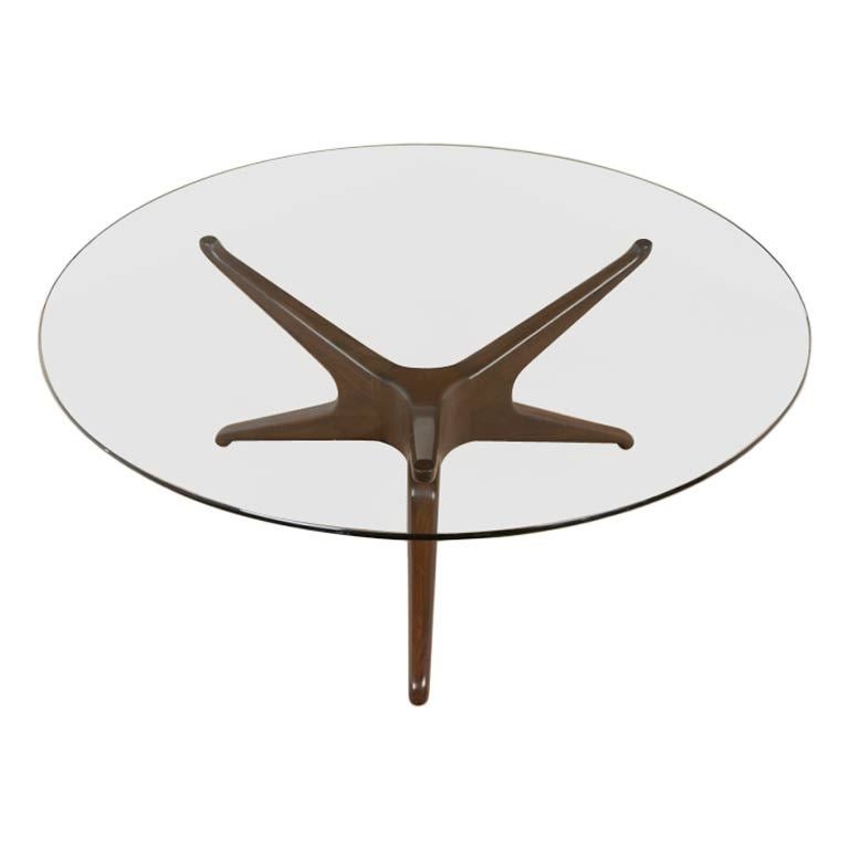 Mid Century Solid Walnut Spider Leg Glass Coffee Table At 1stdibs Mid Century Solid Walnut Spider Leg Glass Coffee Table