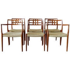 Set of Six Niels Møller Teak Dining Chairs