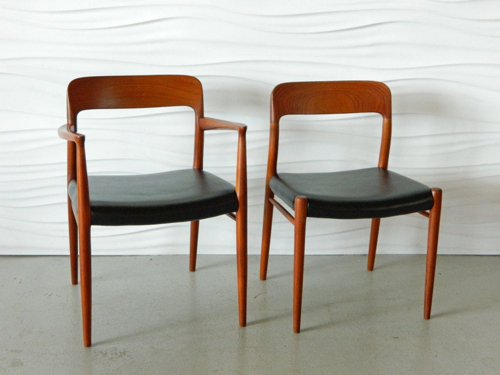 Sycamore Set of 10 Niels Moller Danish Solid Teak Dining Chairs