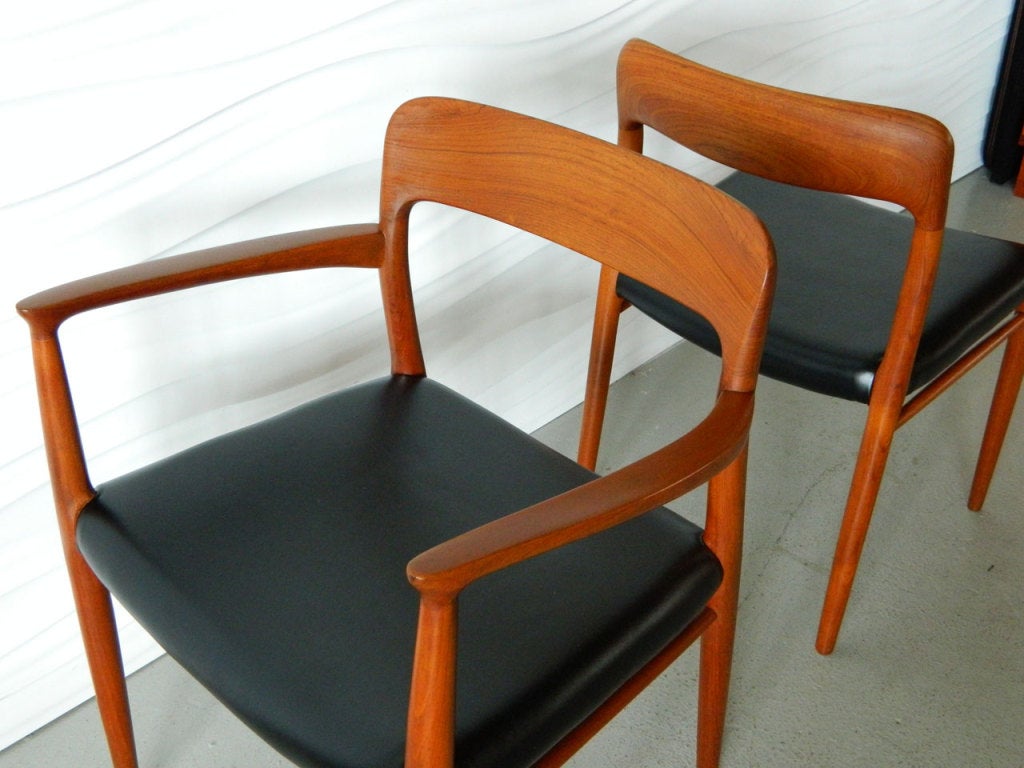 Set of 10 Niels Moller Danish Solid Teak Dining Chairs 1