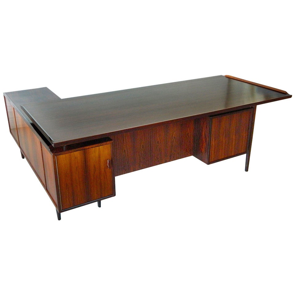 Arne Vodder Rosewood Executive Desk for Sibast